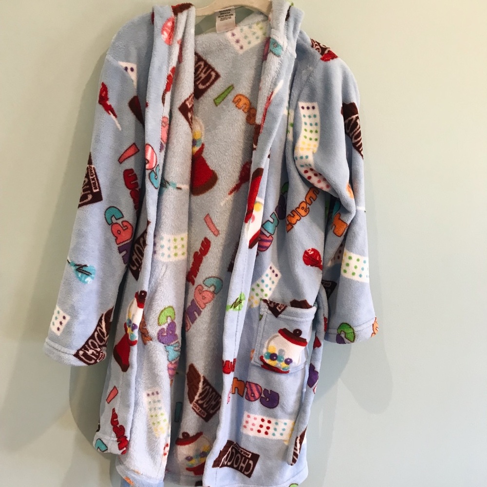 GIRLS BATHROBE MADE WITH LOVES AND KISSES